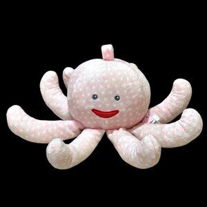 Baby Aspen Mrs Sock T Pus Plush Octopus Lovey Stuffed Animal Rattle 6" NO Socks